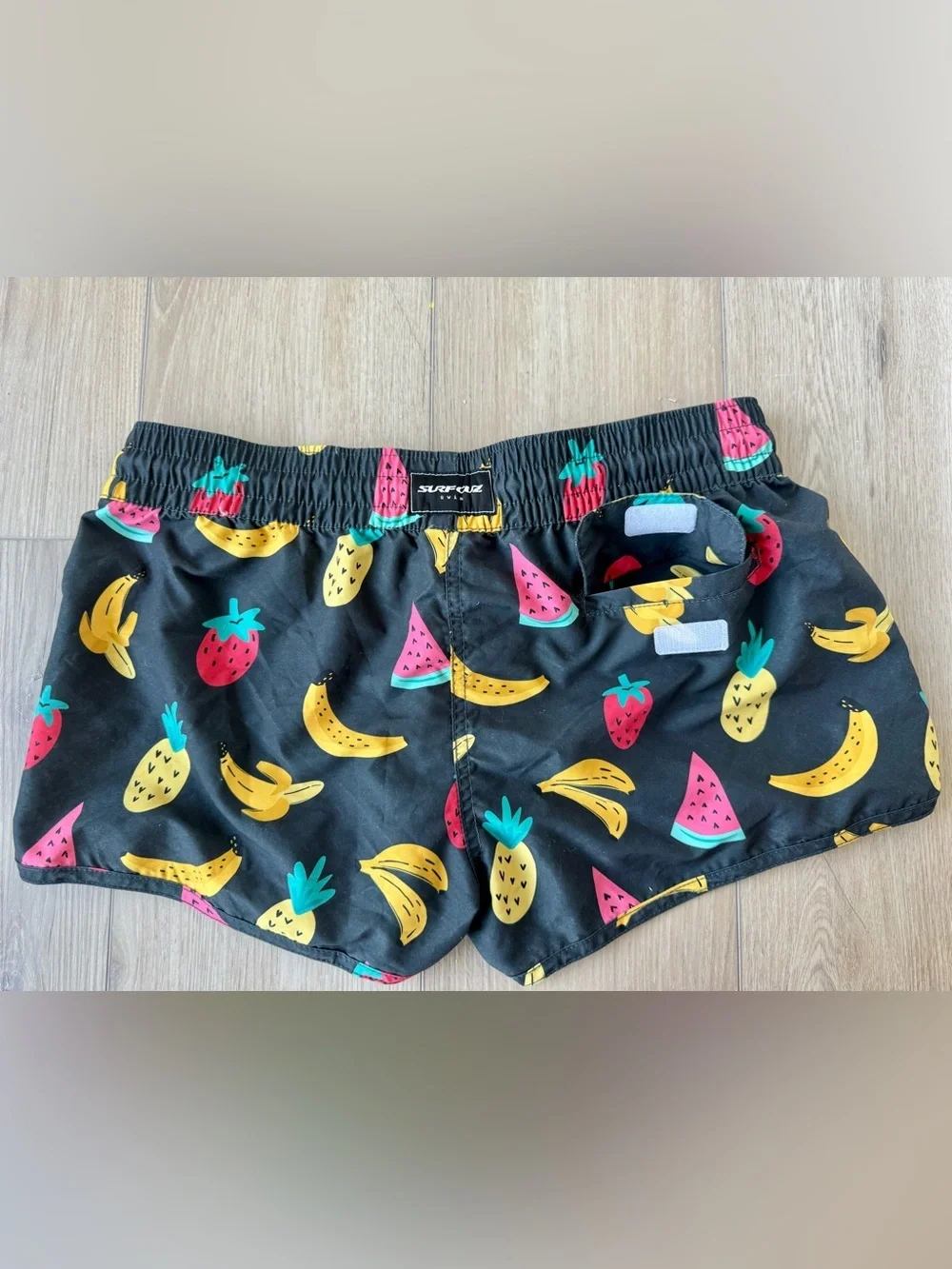 Surf Cuz Women’s Tropical Fruit Print Swim/Board Shorts Bundle of Two Sz M EUC